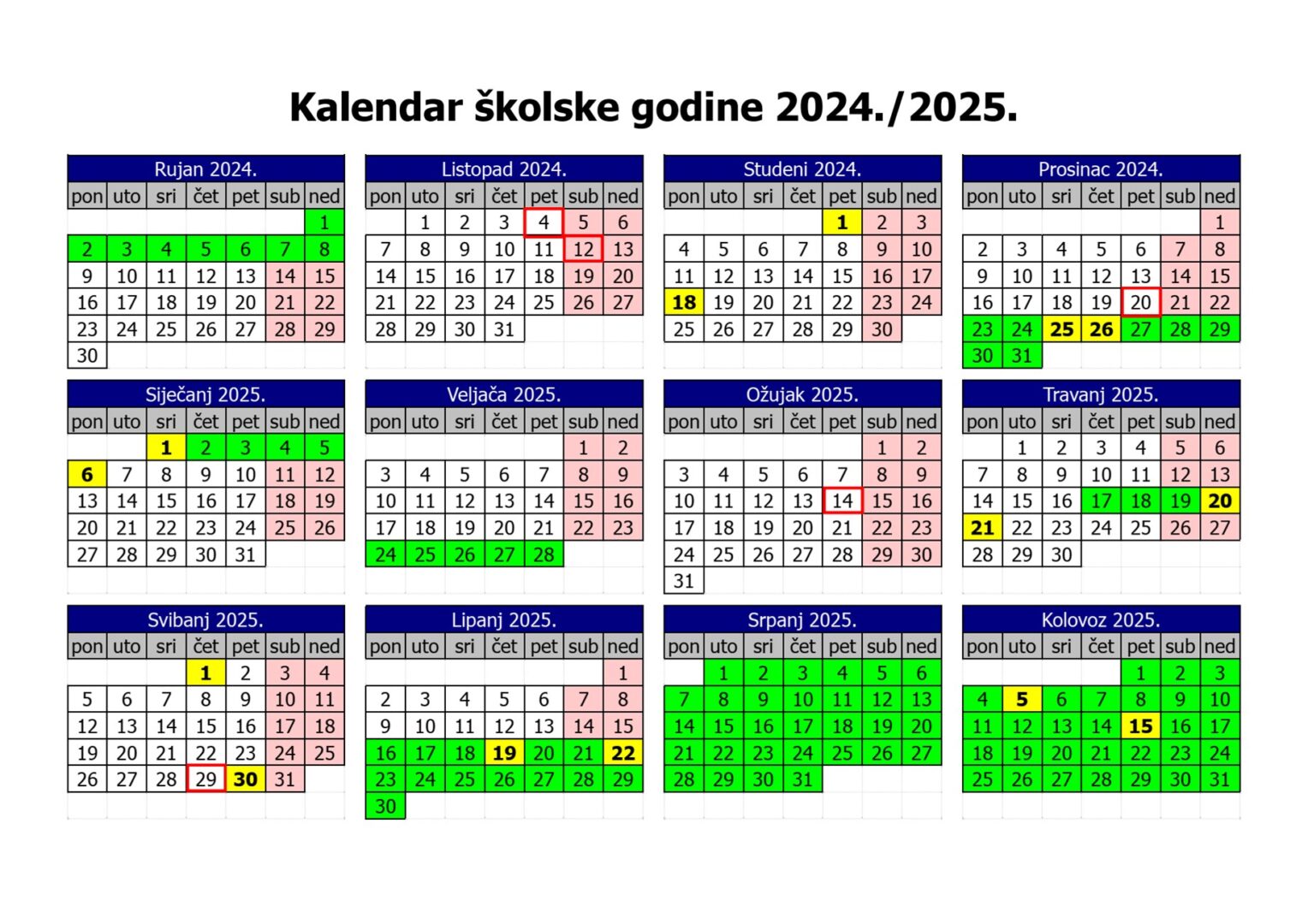 Kalendar rada